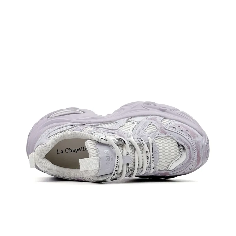 La Chapelle Cushioning, Slip Resistant, And Breathable Low Top Chunky Sneakers Women's Pink-6