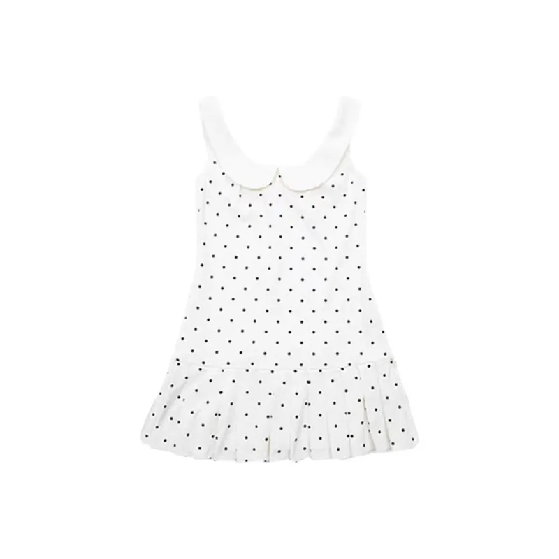 Incolore Sleeveless Dress Women's White Polka Dot-0