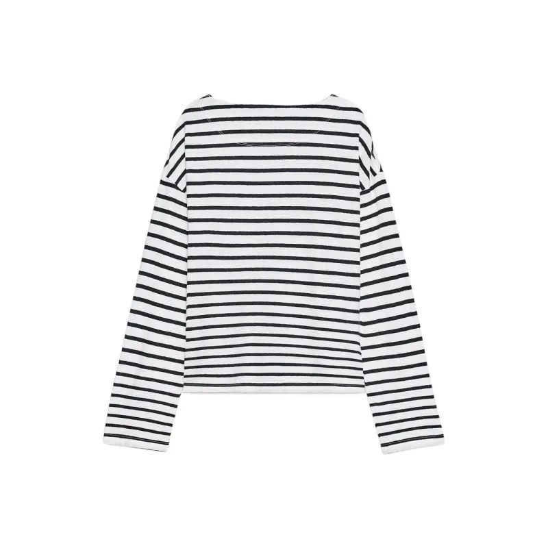 ZARA T Shirt Women's Blue/White-1