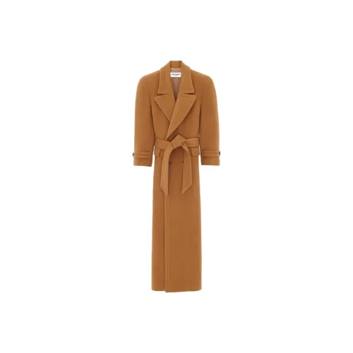SAINT LAURENT SS23 Coats Women's Yellow