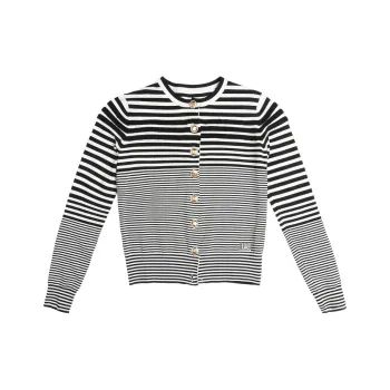 TCH Knitwear Women's Black White Stripes
