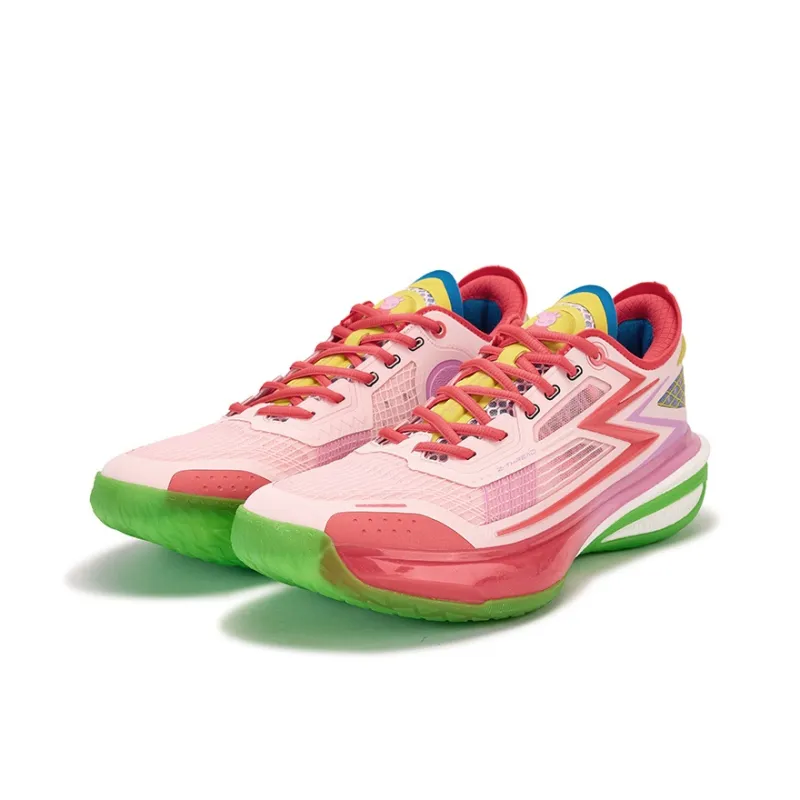 361° Cushioning, Slip Resistant, And Abrasion Resistant Low Top Basketball Shoes Men's Fluorescent Hot Coral Pink-2