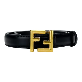 FENDI By Marc Jacobs Ff Belt Black Leather Belt