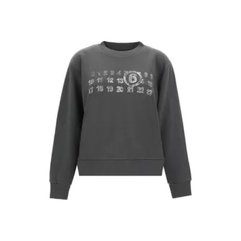 MM6 Maison Margiela Logo Printed Crewneck Sweatshirt