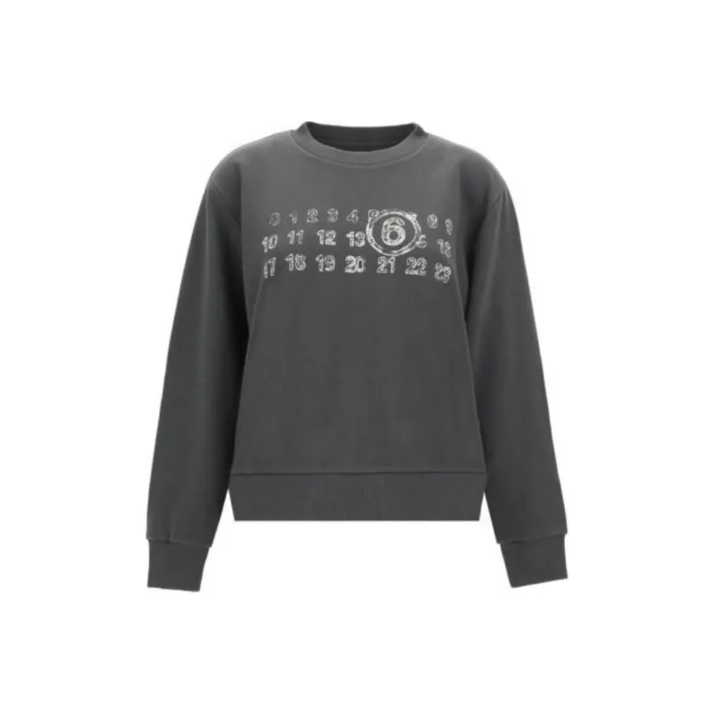 MM6 Maison Margiela Logo Printed Crewneck Sweatshirt-0