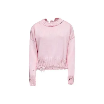 MARNI Distressed Knitted Slef Tied Crewneck Jumper