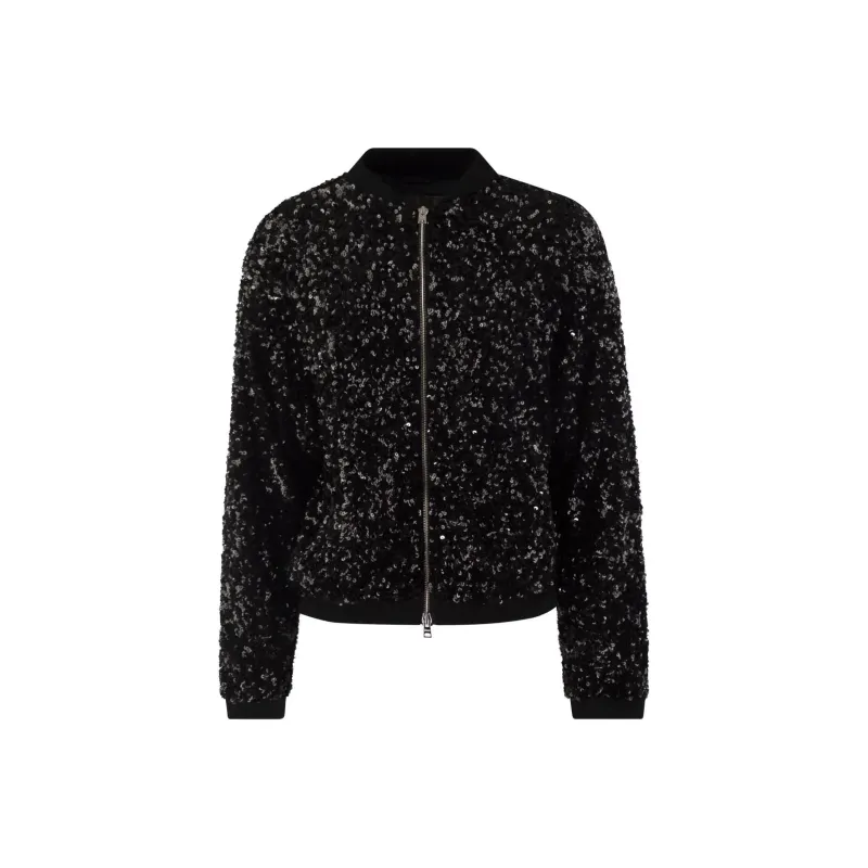 HERNO Sequin Embellished Bomber Jacket-0