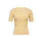 Yellow Khaki White Stripes