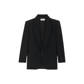SAINT LAURENT Single breasted Peaked Blazer