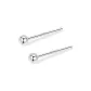 [1 Pair]2mm Round Stud Earrings[999 Fine Silver]