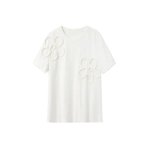 3COLOUR T Shirt Women's Pearl White