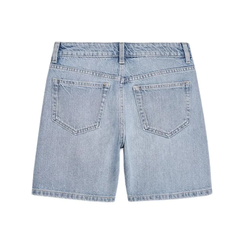 ZARA Trf Denim Shorts Women's Light Blue-1