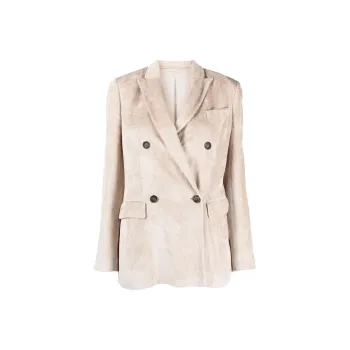 Brunello Cucinelli Double Breasted Long Sleeved Blazer