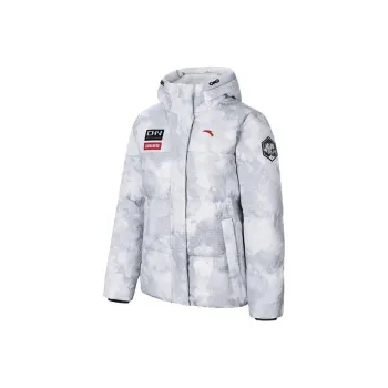 ANTA Variety Training Collection Down Jackets Women's Snowflake White/All Over Print