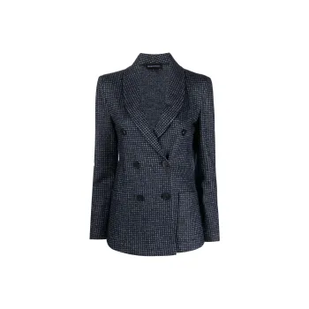 EMPORIO ARMANI Double Breasted Checked Jacket