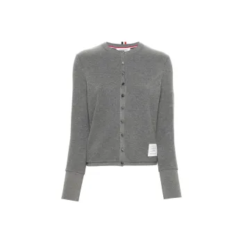 THOM BROWNE 4 Bar Cotton Cardigan