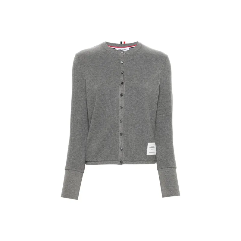 THOM BROWNE 4 Bar Cotton Cardigan-0