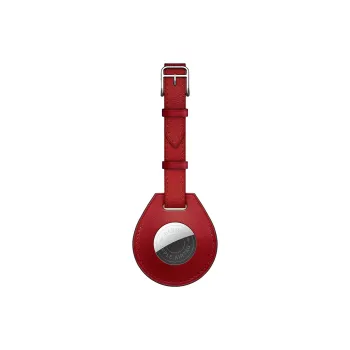 HERMES Apple AirTag Swift Calfskin Luggage Tag Unisex 5X Rouge Piment Pepper Red