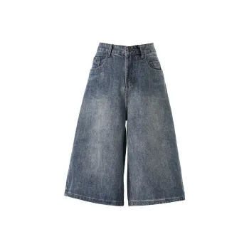 ZWWWZ Denim Shorts Unisex Blue