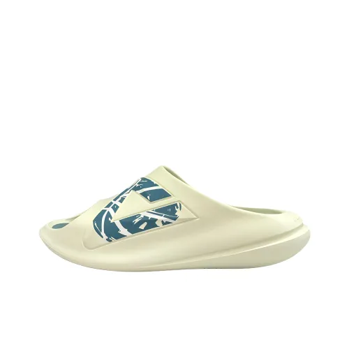 PEAK Very Small Fat Drag Slip Resistant Odor Resistant Abrasion Resistant Slide Slippers Men's Light Yellow Grass Green