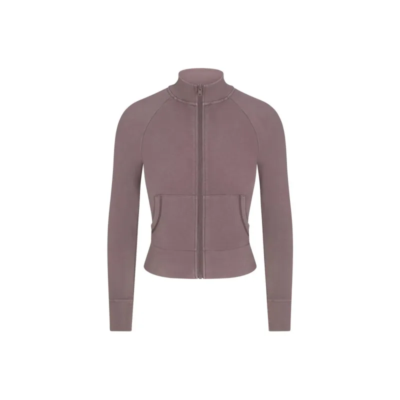 SKIMS SS24 Summer Collection OUTDOOR TRACK JACKET Jackets Coats Women's Zinc/Chrome Color-0
