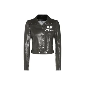 COURREGES Vinyl Reedition Jacket 'Camouflage Green'