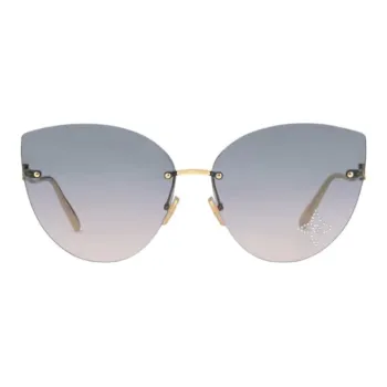 LOUIS VUITTON Metal Cat Eye Sunglasses Women's Gold