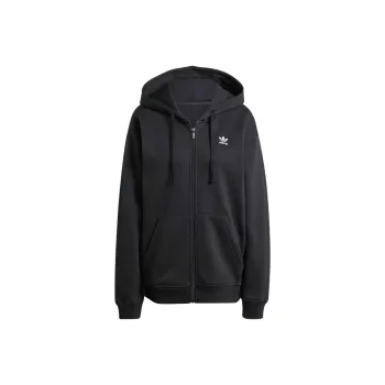 Adidas Essential FULL-ZIP FLEECE HOODIE Sweatshirt Women's Black