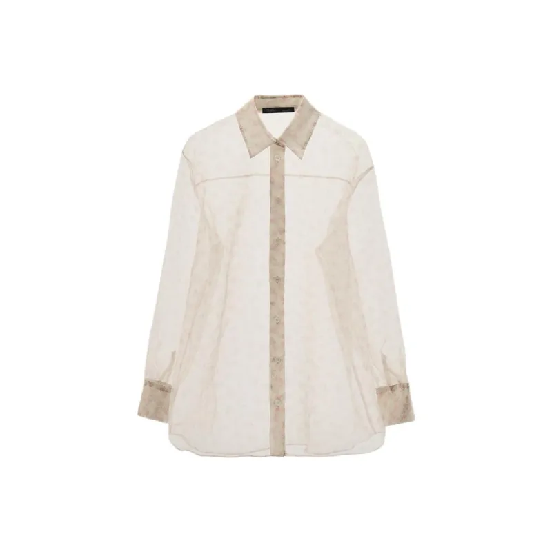 ZARA Shirt Women's Light Peach Pink-0