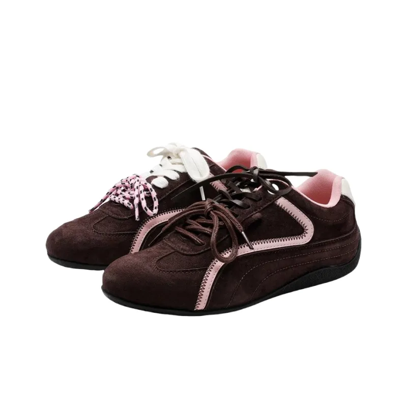 Alxnan Breathable And Lightweight Low Top Casual Shoes Women's Chestnut-0