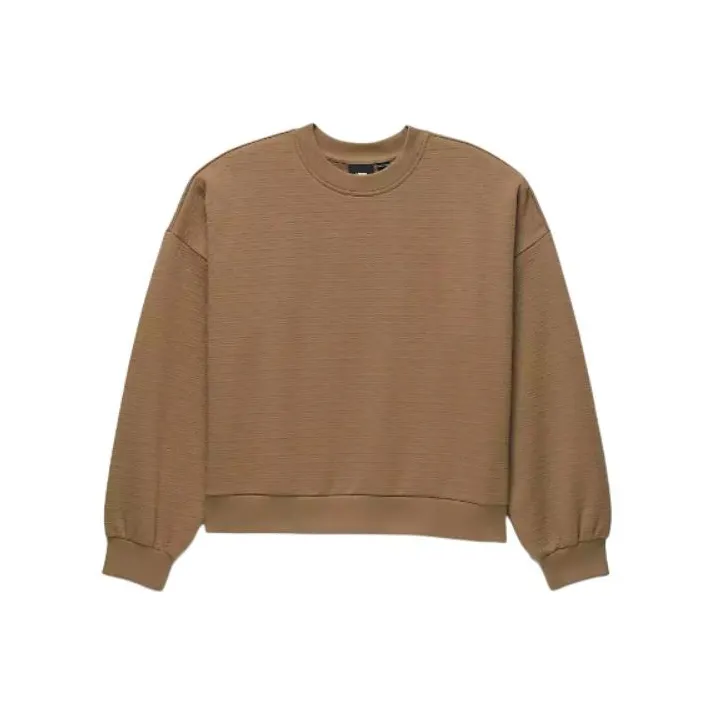 Vans Sabine Loose Jacquard Crew Sweatshirt Sweatshirt Women's Brown-0