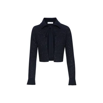 Oscar De La Renta Sequin Tweed Jacket