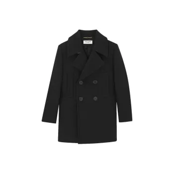 SAINT LAURENT SS23 Coat Women's Black