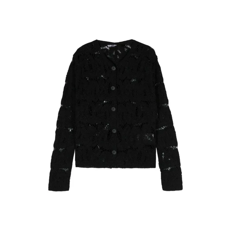 BIMBA Y LOLA V-neck Crochet-knit Cardigan-0