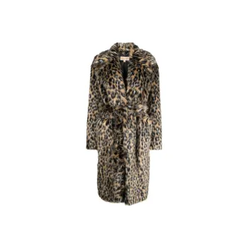 MICHAEL KORS MMK Coat Women's Leopard Print