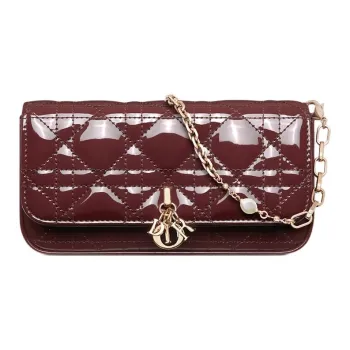 DIOR My Dior Calfskin Handheld Shoulder Bag Women's Dahlia Red