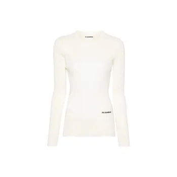 JIL SANDER Logo-print Fitted Jumper