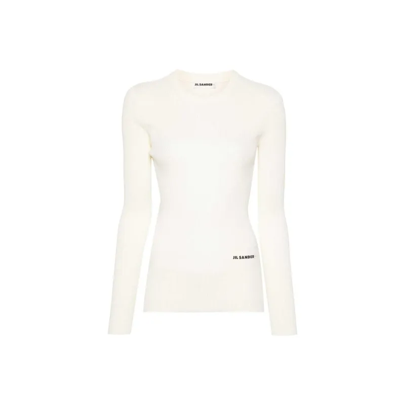JIL SANDER Logo-print Fitted Jumper-0