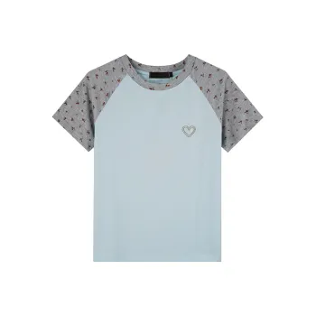 Mountainpeak T Shirt Unisex Gray Contrast Blue