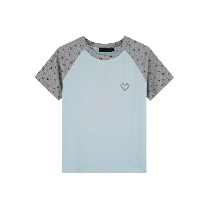 Mountainpeak T Shirt Unisex Gray Contrast Blue-0