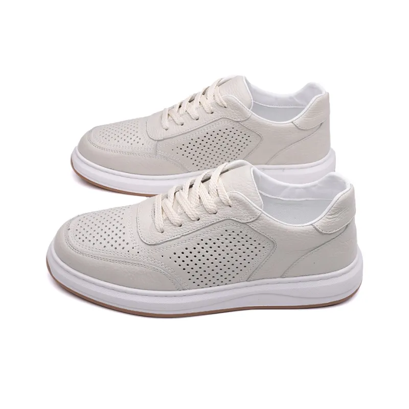 POPULAR ROUSE PR Anti Slip Wear Resistant Low Top Skateboard Shoes Men's White Cut Out-2