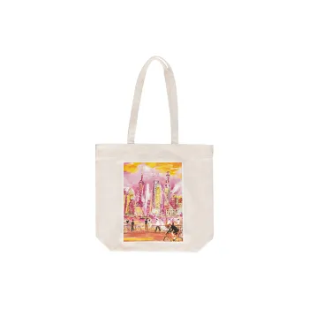 Shanghai Story Canvas Handbag Large Size Women's Ecru