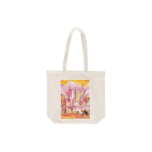 Shanghai Story Canvas Handbag Tubas Women's Ecru