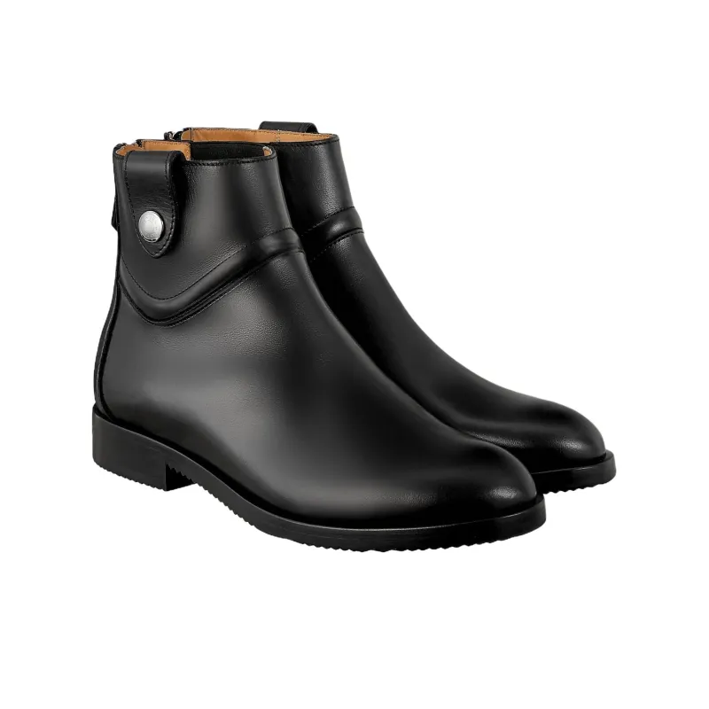 HERMES Nedji Ankle Boots Men's Black-2