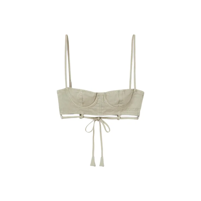 GUCCI Strapless Top Women's Green-0