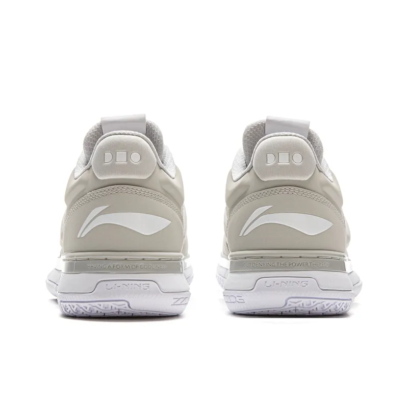 LINING Wow1 Low Basketball Shoes Men Low-Top Gray White-5