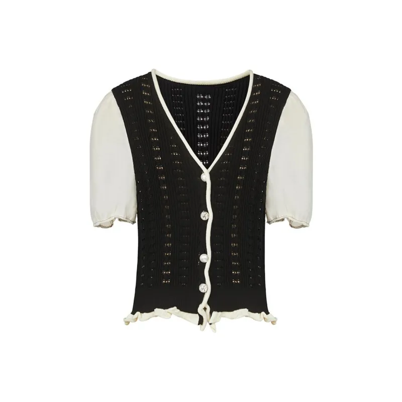 N ONE Knitwear Women's Black White-0