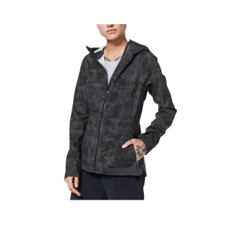 Lululemon The Rain Is Calling Jackets Coats Women's Black Gray Print