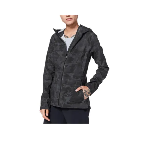 Lululemon The Rain Is Calling Jackets Coats Women's Black Gray Print