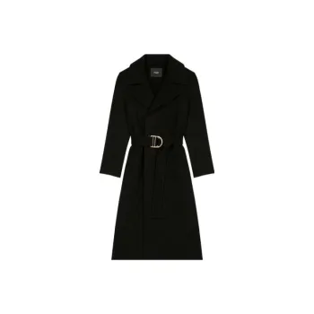 Maje Belted Double-faced Coat